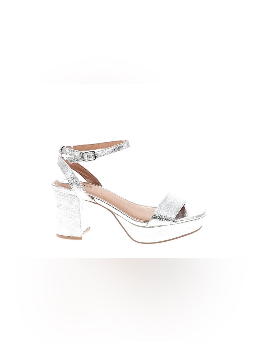 torrid Silver Metallic Block Heel Sandals 10 WW